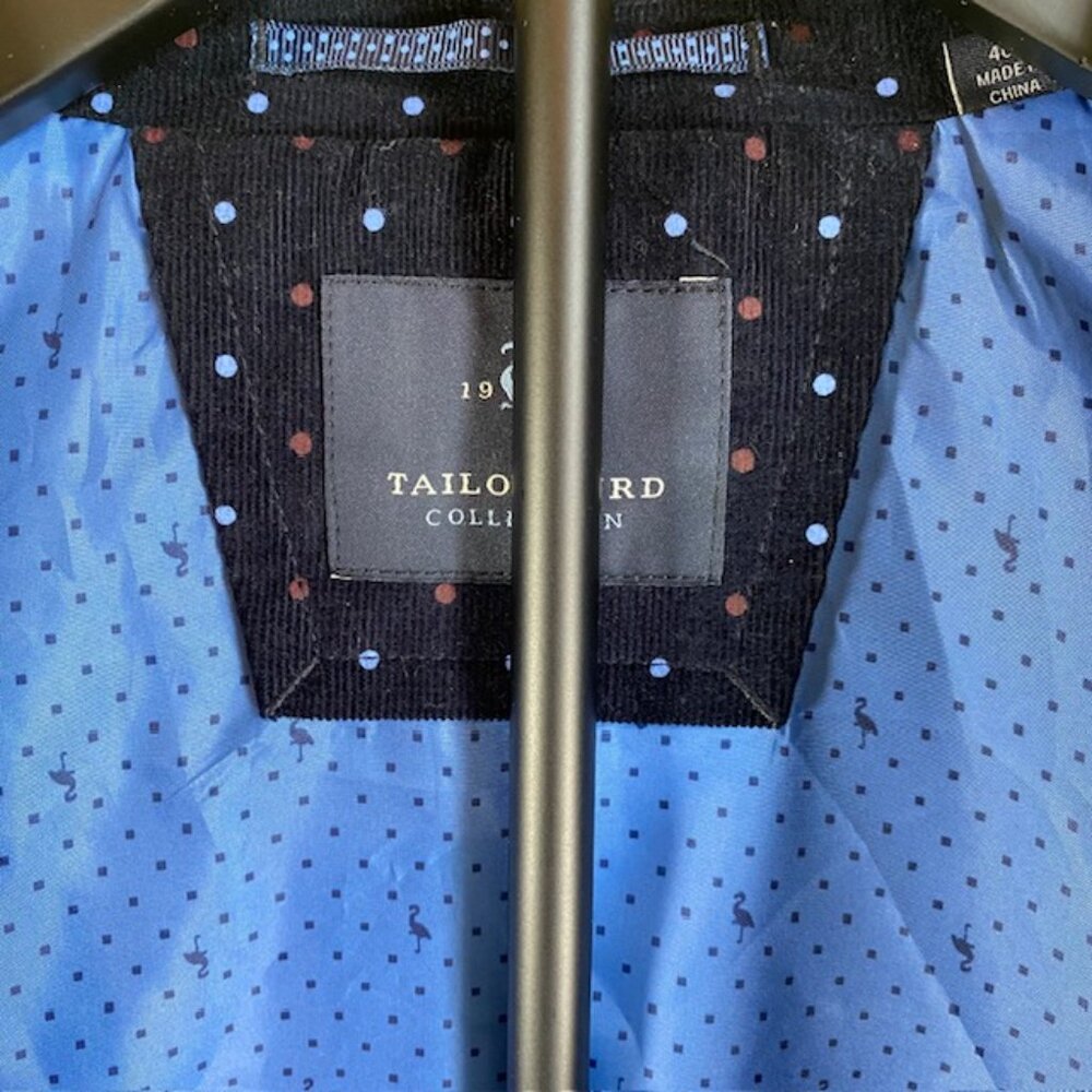 Tailorbyrd Collection Sport Jacket Men's size 40L Cotton Stylish navy blue - Picture 13 of 14